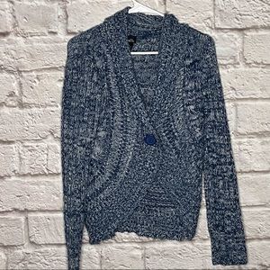 Rue 21 Sweater Blue‎ White Button Juniors Women's Size medium